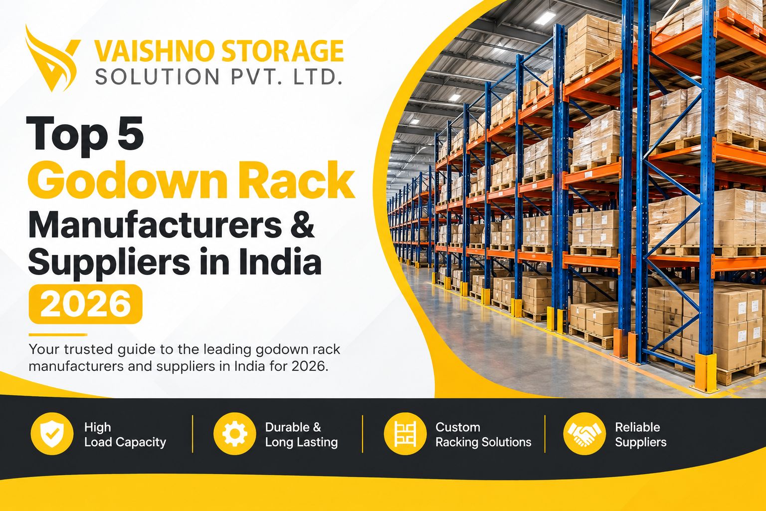 Top 5 Godown Rack Manufacturers & Suppliers in India 2026
